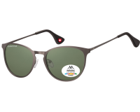 Lunettes de soleil Montana acier mat verre G15 vert polarisé