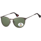 Lunettes de soleil Montana acier mat verre G15 vert polarisé