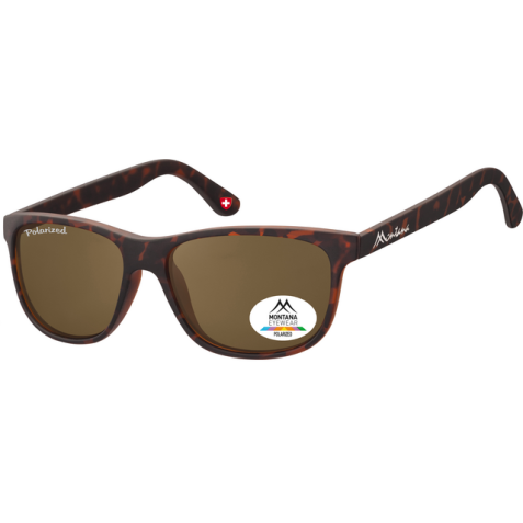 Lunettes de soleil Montana Turtle mat verre brun polarisé