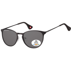 Lunette de soleil Montana noir mat verre fumé polarisé