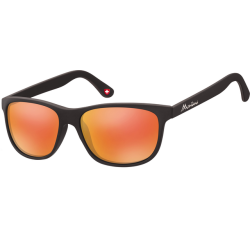 Lunettes de soleil Montana noir mat Revo verre rouge