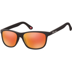 Lunettes de soleil Montana noir mat Revo verre rouge