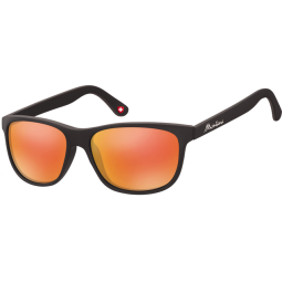 Lunettes de soleil Montana noir mat Revo verre rouge