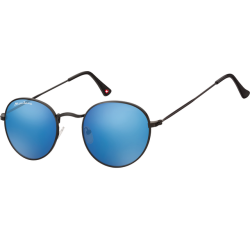 Lunettes de soleil Montana noir mat Revo verre bleu