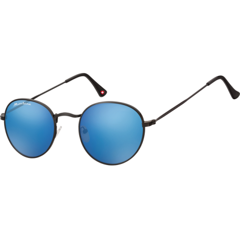 Lunettes de soleil Montana noir mat Revo verre bleu