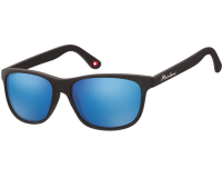 Lunettes de soleil Montana noir mat Revo verre bleu
