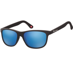 Zonnebril Montana met Revo blauw glas mat zwart