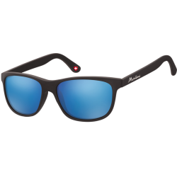 Lunettes de soleil Montana noir mat Revo verre bleu