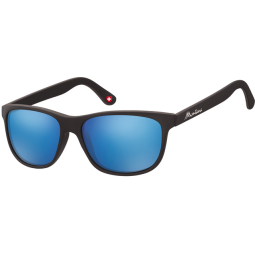 Lunettes de soleil Montana noir mat Revo verre bleu