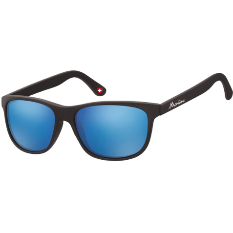 Lunettes de soleil Montana noir mat Revo verre bleu