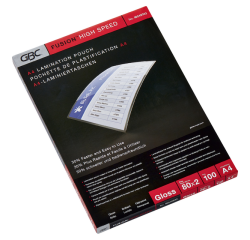 En_pochette plastification gbc highspeed a4 75 microns       brillant boite 100 unites