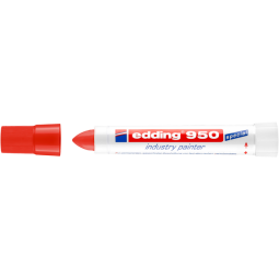 Marqueur edding 950 Spécial Industrie ogive 10mm rouge