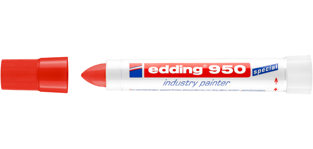 Marqueur edding 950 Spécial Industrie ogive 10mm rouge