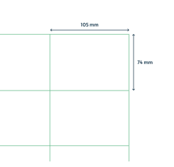 Etiket Qbasic A4 1.000 vel 105x74 mm 8000 labels