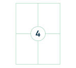 Etiket Qbasic A4 1.000 vel 105x148mm 4000 labels