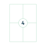 Etiket Qbasic A4 1.000 vel 105x148mm 4000 labels