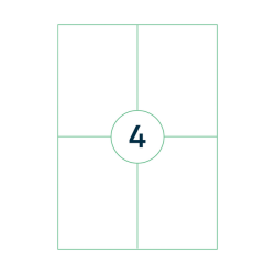 Etiket Qbasic A4 1.000 vel 105x148mm 4000 labels