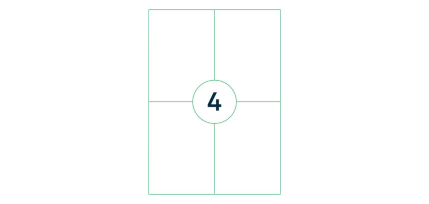 Etiket Qbasic A4 1.000 vel 105x148mm 4000 labels