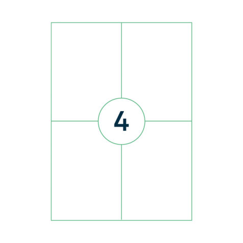 Etiket Qbasic A4 1.000 vel 105x148mm 4000 labels