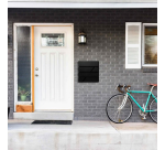 BRASQ PB200 Deluxe Black Wall-Mounted Mailbox