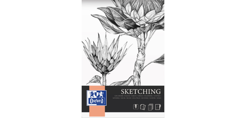 Bloc à dessin Oxford Sketching A3 50 feuilles 120g