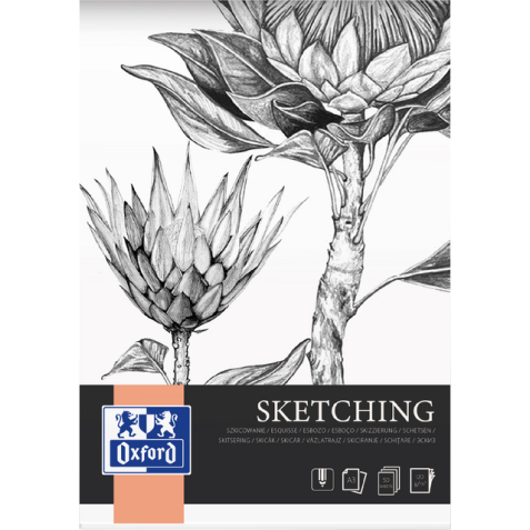 Bloc à dessin Oxford Sketching A3 50 feuilles 120g