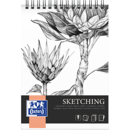 Bloc à dessin Oxford Sketching A4 spirale 50 feuilles 120g