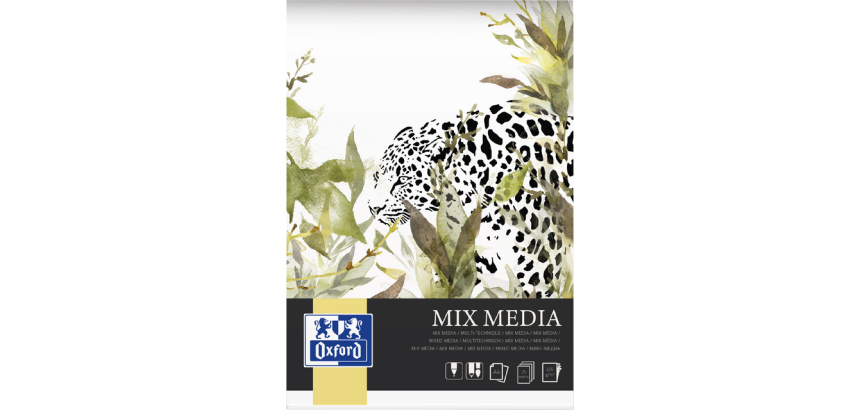 Bloc à dessin Oxford Mix Media A4 25 feuilles 225g