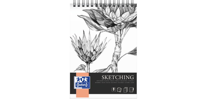 Bloc à dessin Oxford Sketching A3 spirale 50 feuilles 120g