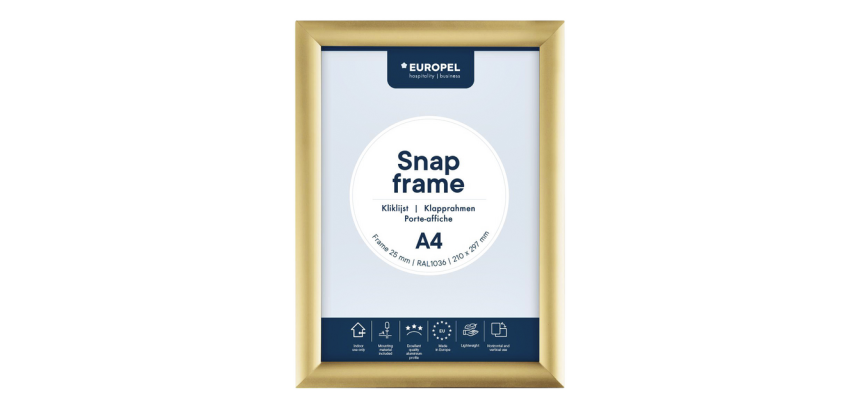 Kliklijst Europel A4 25mm goud