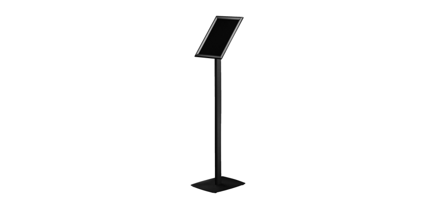 Support info Europel avec cadre clipsable A4 noir