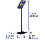 Support info Europel avec cadre clipsable A4 noir