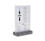Anthracite Polystone Europel A4 Tabletop Display