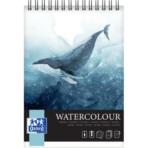 Tekenblok Oxford Watercolour A4 10 vel 300 gram spiraal