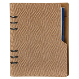 Organiseur Kalpa Clipbook A5 avec agenda 2024-2025 7j/2p impression serpent brun