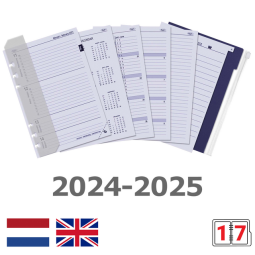 Organiseur Kalpa A5 avec agenda 2024-2025 7 jours/2 pages croco indigo