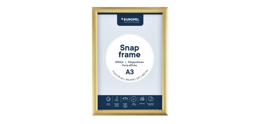 Europel Snap Frame A3 25mm Gold