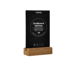 Tableau noir de table Europel socle en bois A5 portrait