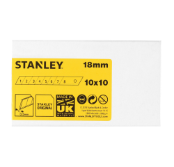 Lame sécable Stanley 18mm 10x 10 pièces