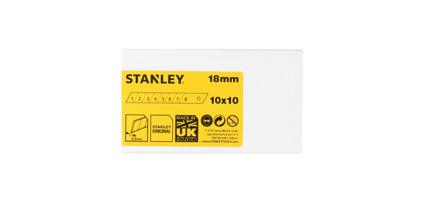 Lame sécable Stanley 18mm 10x 10 pièces