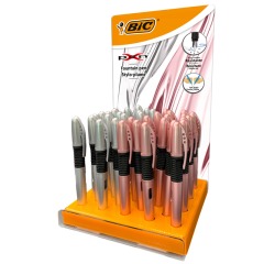 Stylo plume BIC X Chrome Medium assorti