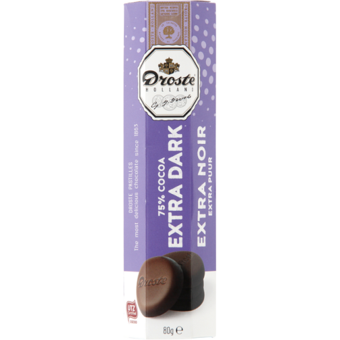 Chocolade Droste pastilles extra puur 80gr