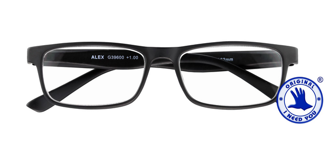 Leesbril I Need You +3.00 dpt Alex zwart