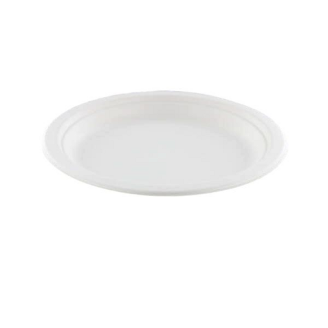 Assiette IEZY PF Ø 170mm canne à sucre blanc 50 pièces