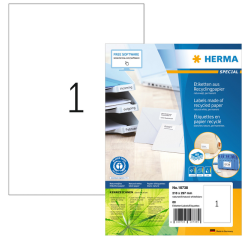Etiket HERMA recycling 10738 210x297mm 80stuks wit