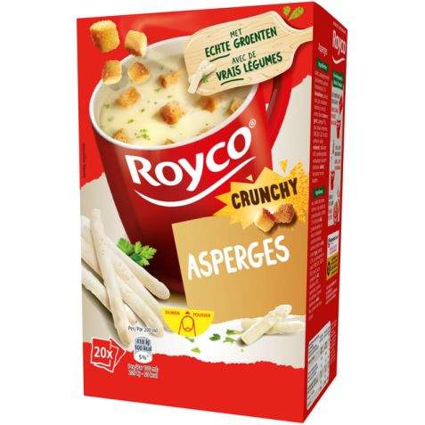 Soep Royco crunchy asperges - Big Box doos van 20 zakjes