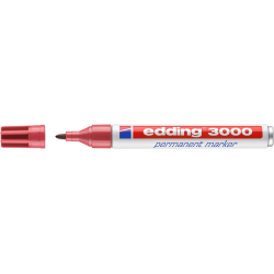 Marqueur edding 3000 permanent ogive 1,5-3mm rouge carmin