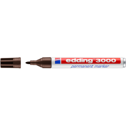 Marqueur edding 3000 permanent ogive 1,5-3mm brun foncé