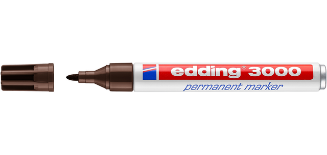 Edding 3000 Permanentmarker Rundspitze 1,5-3mm dunkelbraun