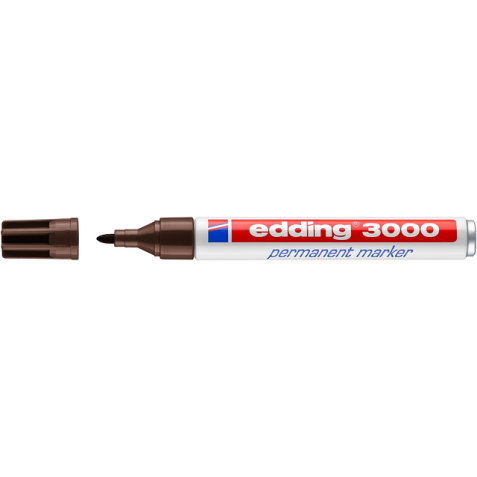 Viltstift edding 3000 rond 1.5-3mm donkerbruin